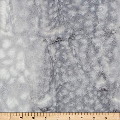 Shannon Fabrics Shannon Minky Luxe Cuddle Fawn Silver Fabric by th...