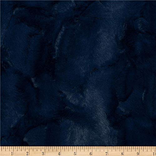 Shannon Fabrics Shannon Minky Luxe Cuddle Hide Navy Fabric by the ...