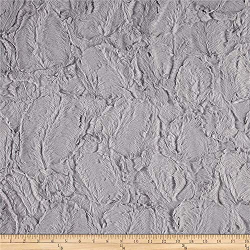 Shannon Fabrics Shannon Minky Luxe Cuddle Hide Silver Fabric By Th...