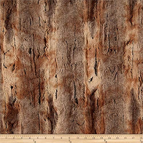 Shannon Fabrics Shannon Minky Luxe Cuddle Red Fox, Amber/Taupe
