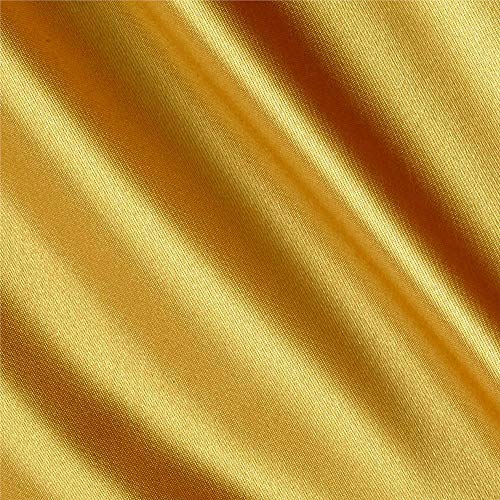 Shannon Fabrics Silky Satin Charmeuse Solid Fabric, Medium Gold, F...