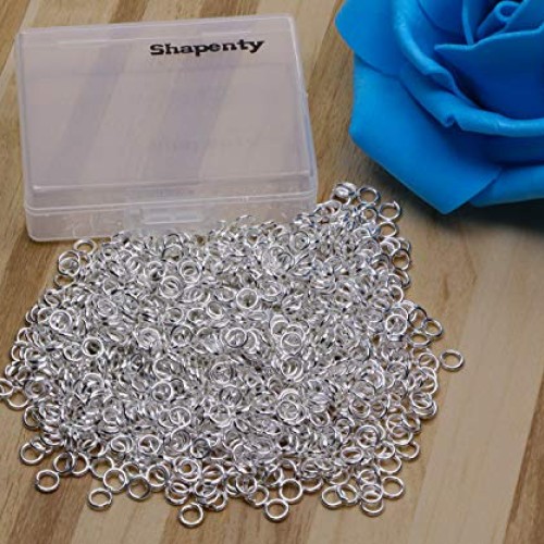 Shapenty 1000PCS Silver Plated Iron Open Jump Rings Connectors Bul...