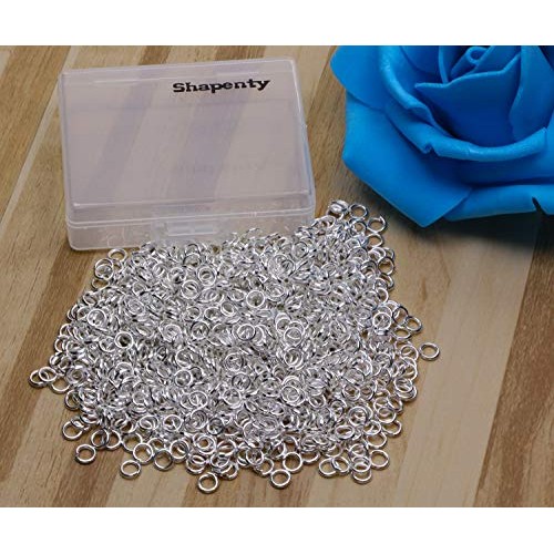 Shapenty 1000PCS Silver Plated Iron Open Jump Rings Connectors Bul...