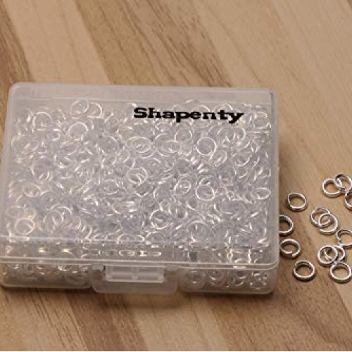 Shapenty 1000PCS Silver Plated Iron Open Jump Rings Connectors Bul...