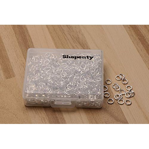 Shapenty 1000PCS Silver Plated Iron Open Jump Rings Connectors Bul...