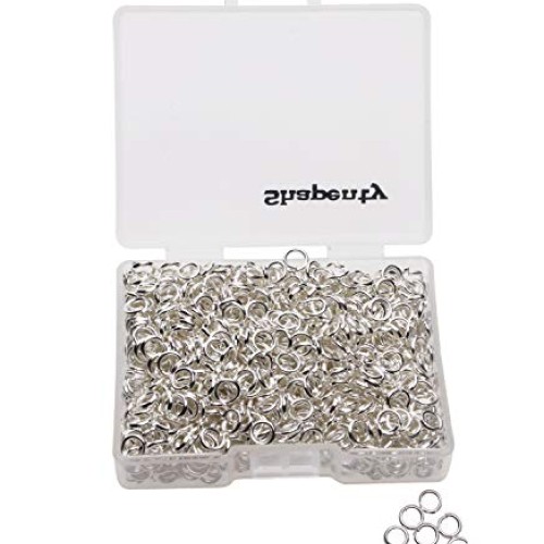 Shapenty 1000PCS Silver Plated Iron Open Jump Rings Connectors Bul...