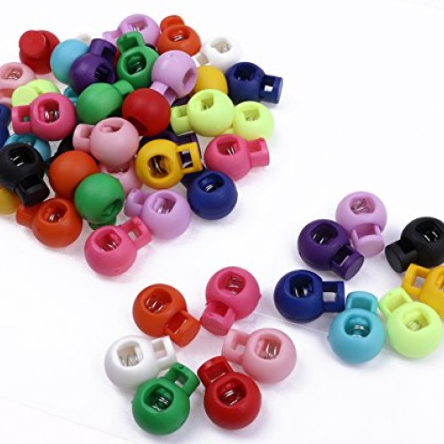 Shapenty 13 Colors Plastic Toggle Single Hole Spring Loaded Elasti...
