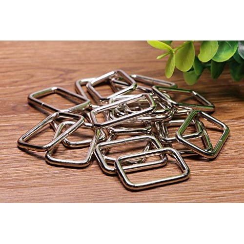 Shapenty 1Inch/25mm Rectangle Bag Purse Snap Hook Metal Loop Rings...