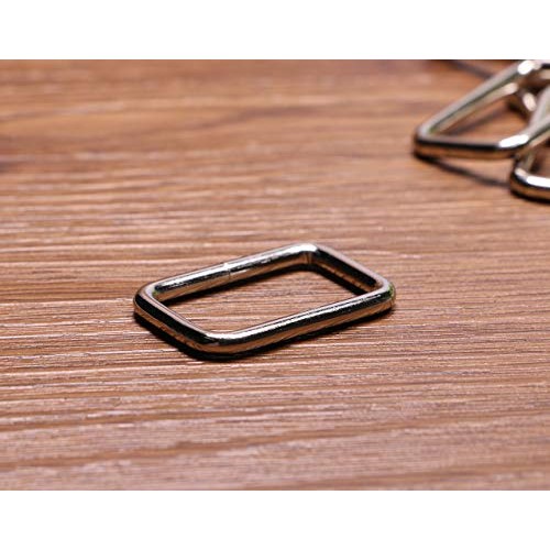 Shapenty 1Inch/25mm Rectangle Bag Purse Snap Hook Metal Loop Rings...