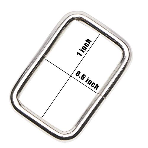 Shapenty 1Inch/25mm Rectangle Bag Purse Snap Hook Metal Loop Rings...