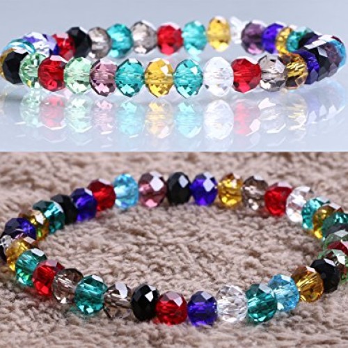 Shapenty 24 Colors 6mm Decorative Hand Briolette Faceted Rondelle ...