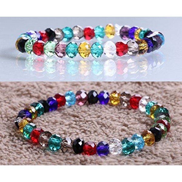 Shapenty 24 Colors 6mm Decorative Hand Briolette Faceted Rondelle ...