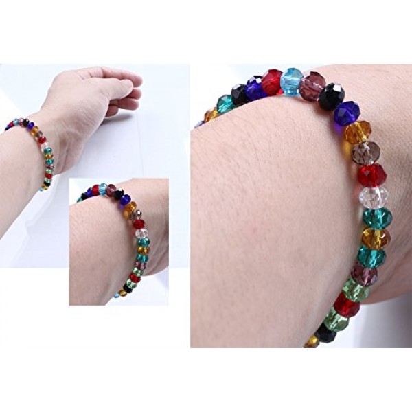 Shapenty 24 Colors 6mm Decorative Hand Briolette Faceted Rondelle ...