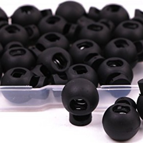 Shapenty Plastic Toggle Single Hole Spring Loaded Elastic Drawstri...