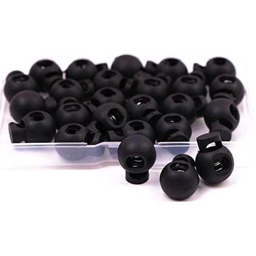 Shapenty Plastic Toggle Single Hole Spring Loaded Elastic Drawstri...