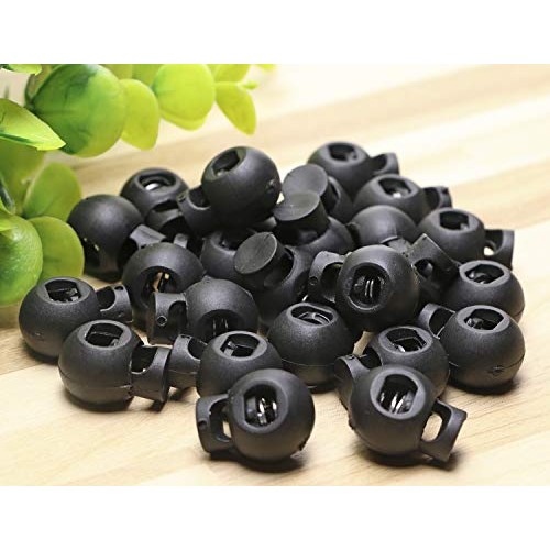 Shapenty Plastic Toggle Single Hole Spring Loaded Elastic Drawstri...
