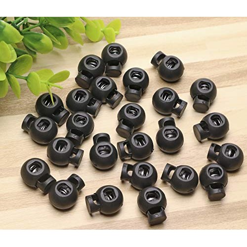 Shapenty Plastic Toggle Single Hole Spring Loaded Elastic Drawstri...