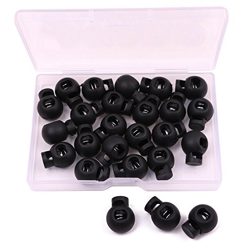 Shapenty Plastic Toggle Single Hole Spring Loaded Elastic Drawstri...