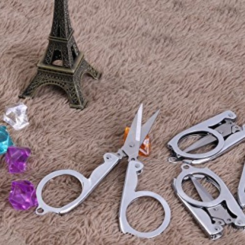 Shapenty Stainless Steel Folding Portable Travel Scissors Cutter F...