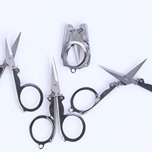 Shapenty Stainless Steel Folding Portable Travel Scissors Cutter F...