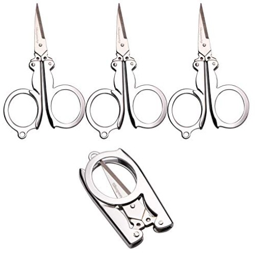 Shapenty Stainless Steel Folding Portable Travel Scissors Cutter F...