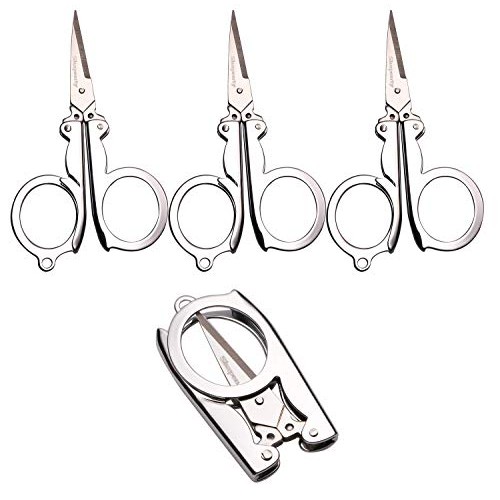 Shapenty Stainless Steel Folding Portable Travel Scissors Cutter F...