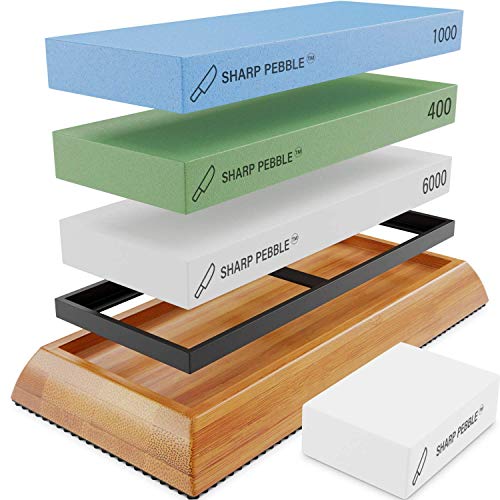 Sharp Pebble Extra Large Sharpening Stone Set - Whetstone Knife Sh...
