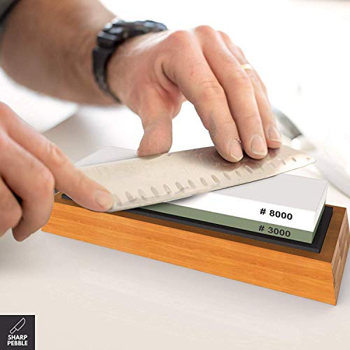 Sharp Pebble Knife Sharpening Stones Kit with 400/1000 and 3000/80...