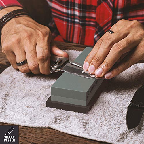 Sharp Pebble Knife Sharpening Stones Kit with 400/1000 and 3000/80...