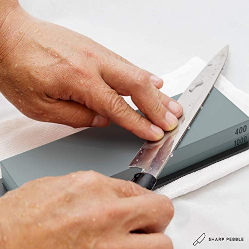 Sharp Pebble Knife Sharpening Stones Kit with 400/1000 and 3000/80...