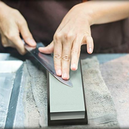 Sharp Pebble Premium Whetstone Sharpening Stone 2 Side Grit 400/10...
