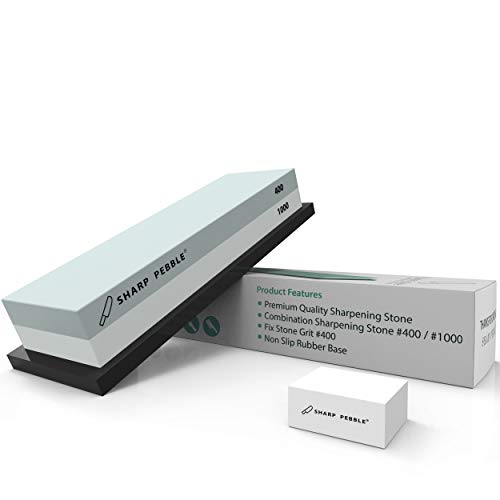 Sharp Pebble Premium Whetstone Sharpening Stone 2 Side Grit 400/10...