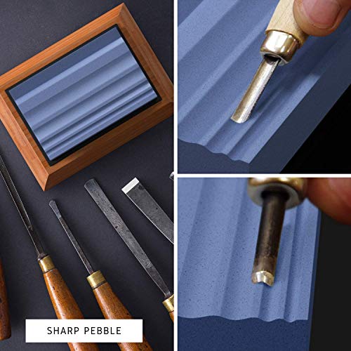 Sharp Pebble Whetstones Wood Carvers Sharpener-Dual Grit Sharpenin...