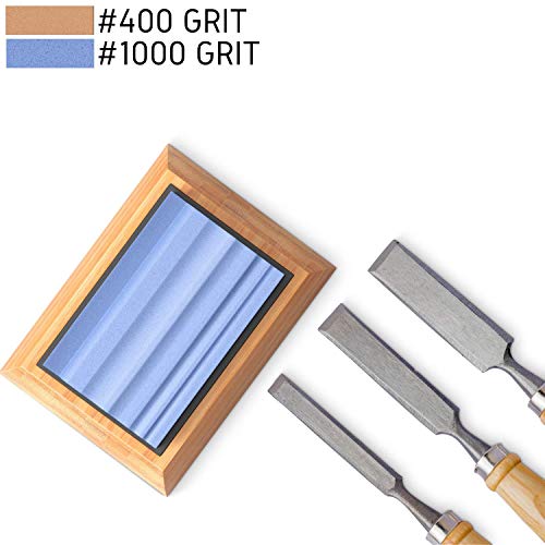 Sharp Pebble Whetstones Wood Carvers Sharpener-Dual Grit Sharpenin...