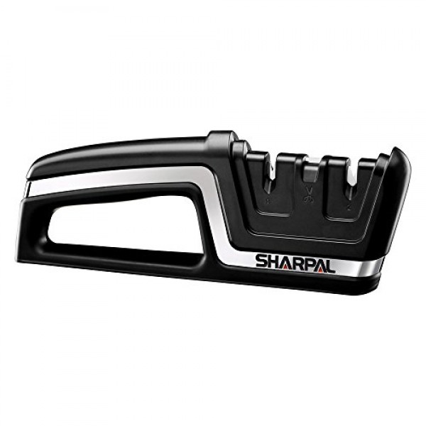 SHARPAL 190N 3-in-1 Professional Kitchen Serrated Straight blade K...