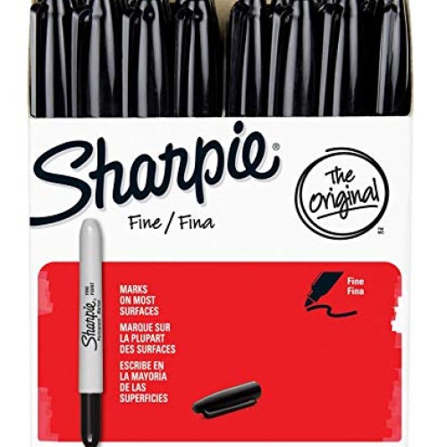 Permanent Marker Fine Point,Fine Point Black with Sharpie Permanen...