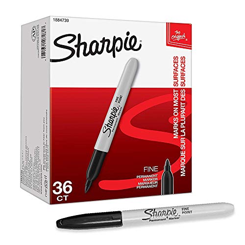 Permanent Marker Fine Point,Fine Point Black with Sharpie Permanen...