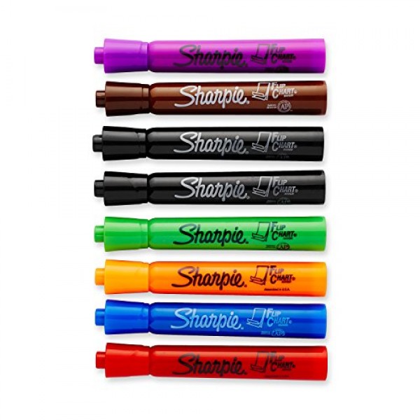 Sharpie 22480PP Flip Chart Markers, Bullet Tip, Assorted Colors, 1...