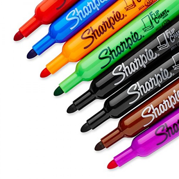 Sharpie 22480PP Flip Chart Markers, Bullet Tip, Assorted Colors, 1...