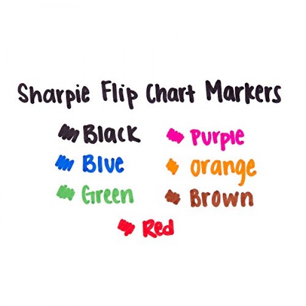 Sharpie 22480PP Flip Chart Markers, Bullet Tip, Assorted Colors, 1...