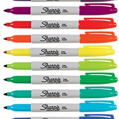 Sharpie 30075PP Permanent Markers, Fine Point, Assorted Colors, 12...