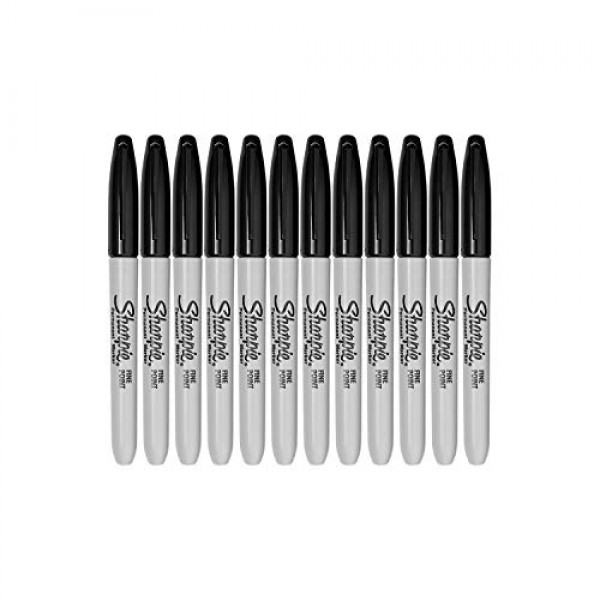 Sharpie 30162PP Fine Point Permanent Marker, Marks On Paper and Pl...