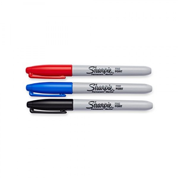 Sharpie 30173PP Permanent Markers, Fine Point, Assorted Colors, 1 ...