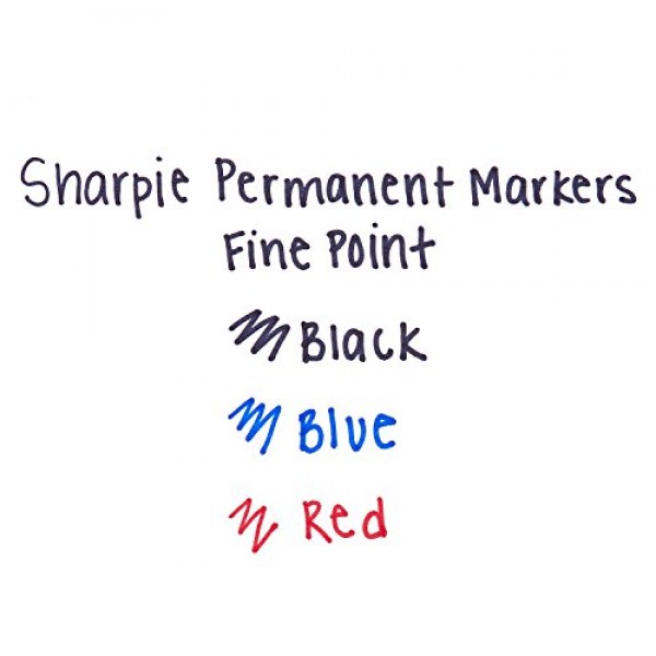 Sharpie 30173PP Permanent Markers, Fine Point, Assorted Colors, 1 ...