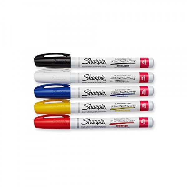 Sharpie 37371PP Oil-Based Paint Markers, Fine Point, Assorted Colo...