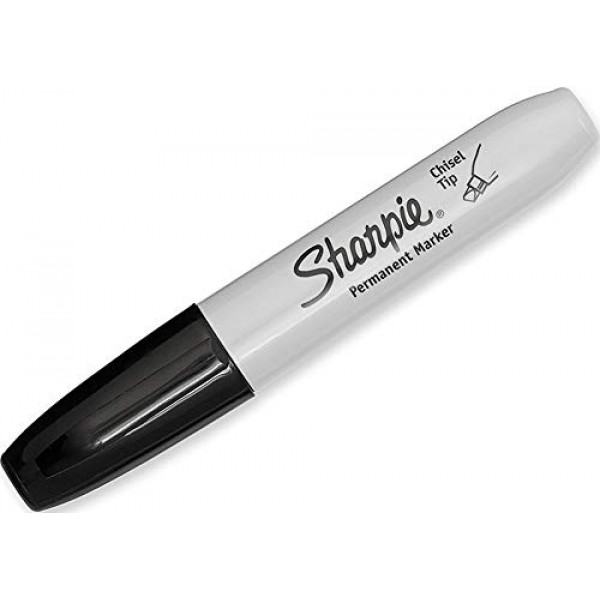 Sharpie 38201 Chisel Tip Permanent Markers, Black; 2-Packs of 12 M...