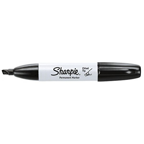 Sharpie 38262PP Permanent Marker Chisel Tip, Blister Pack with 2 M...