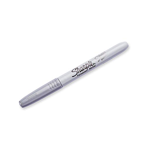 Sharpie 39108PP Fine Point Metallic Silver Permanent Marker, 1 Bli...