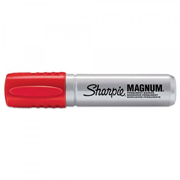 Sharpie 44002 Magnum Oversized Permanent Marker Chisel Tip Red