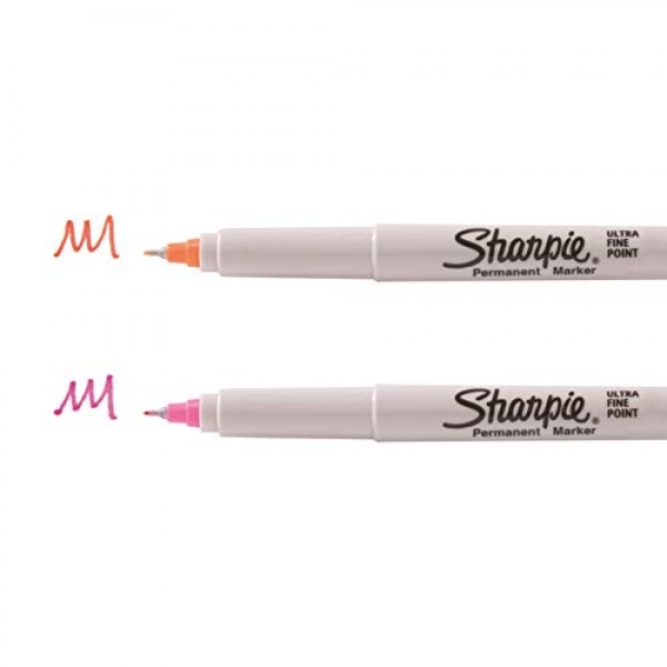 Sharpie 75847 Permanent Markers, Ultra Fine Point, Assorted Colors...